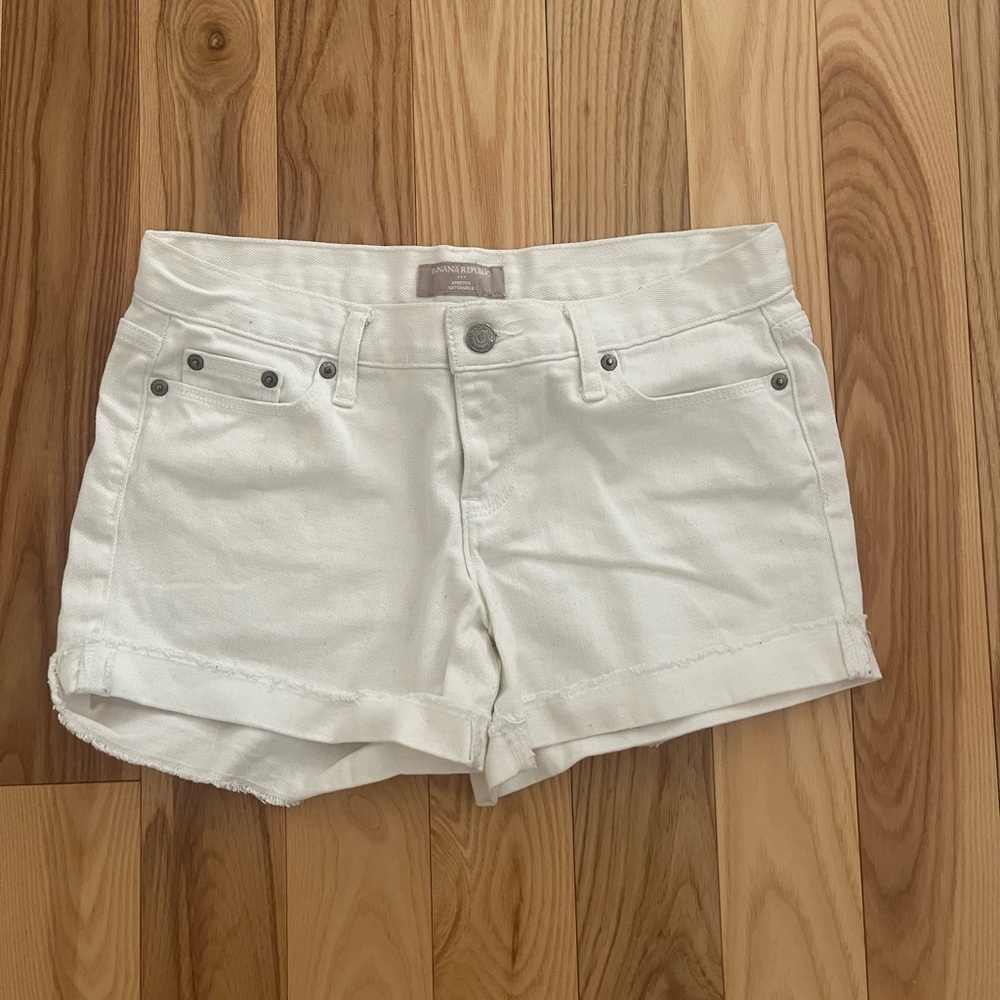 Banana Republic White Denim Shorts